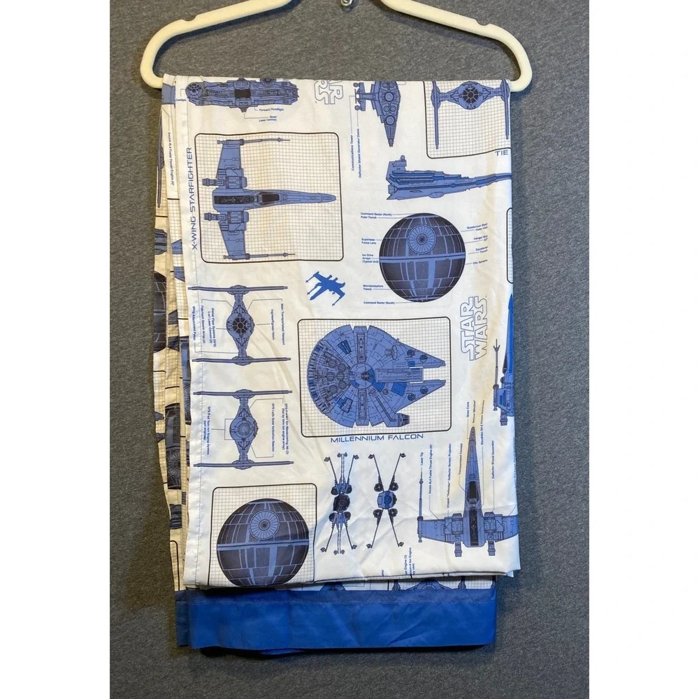 Star Wars Kohls Collection Blue Blueprint Sheet and One Pillowcase Set